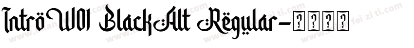 IntroW01 BlackAlt Regular字体转换